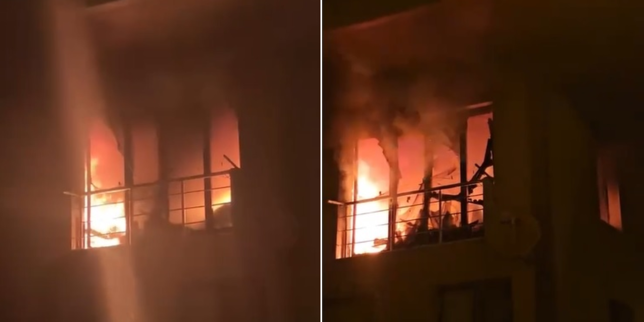 İki katlı apart alevlere teslim: 1 kişi hastaneye kaldırıldı
